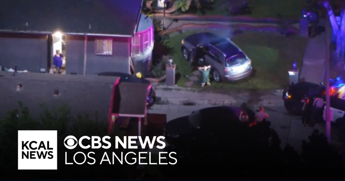 Assault with deadly weapon suspect arrested at end of pursuit - CBS Los ...