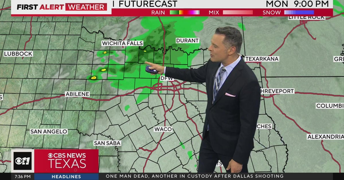 Storms will push out of North Texas early Tuesday morning - CBS Texas
