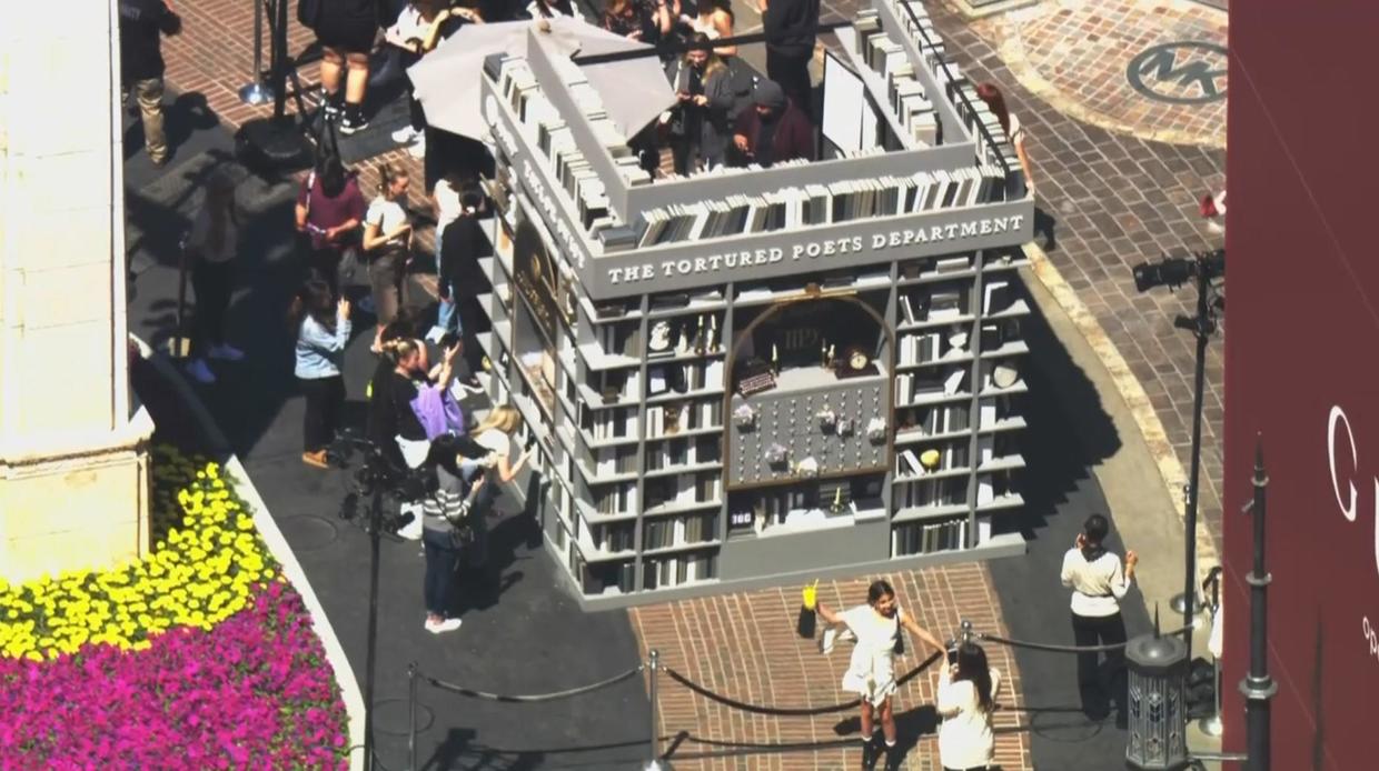 Taylor Swift popup "library" opens at The Grove in Los Angeles CBS