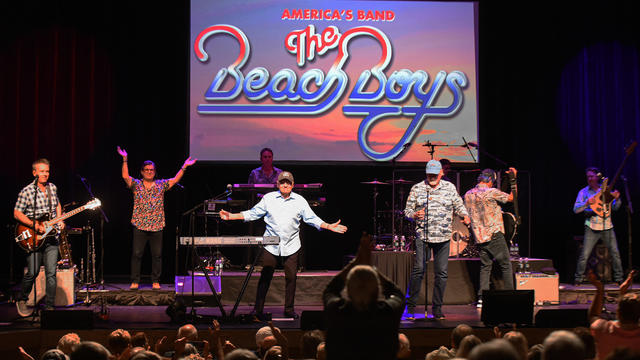 The Beach Boys perform on stage at the Sharon L. Morse 