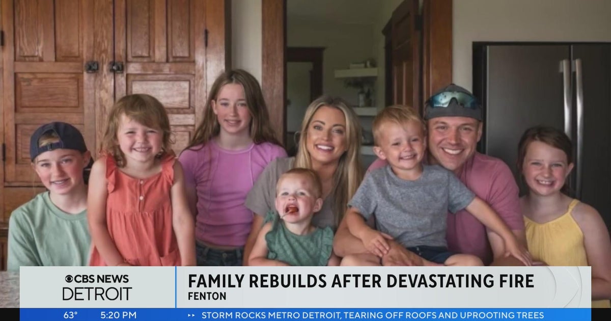 Michigan family rebuilds after devastating fire - CBS Detroit