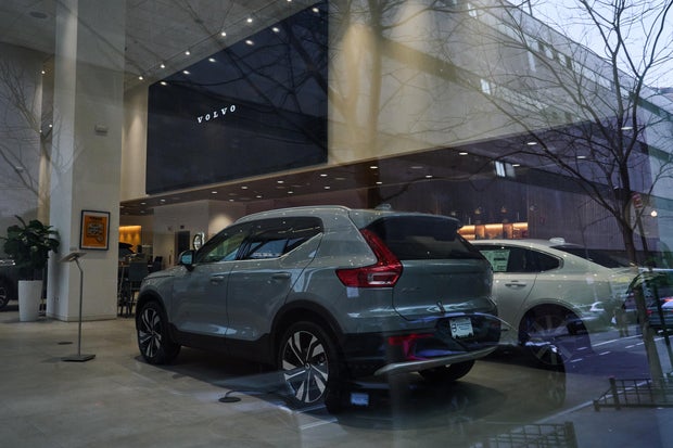 A Volvo dealership ahead of profit numbers