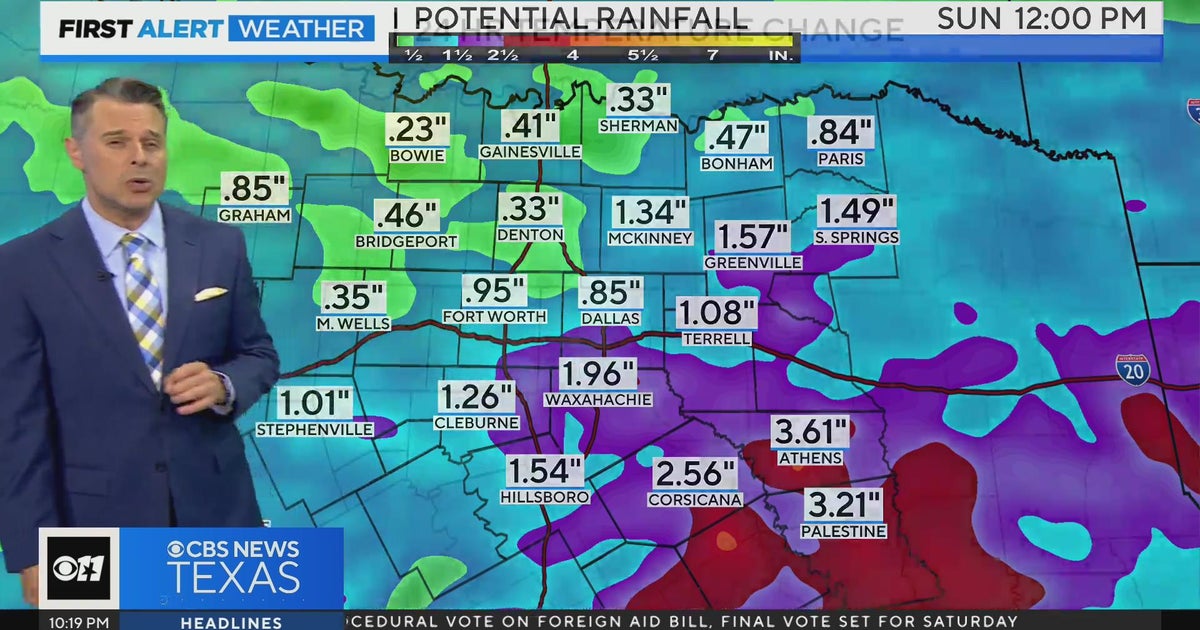 Rounds of rain Saturday in North Texas - CBS Texas
