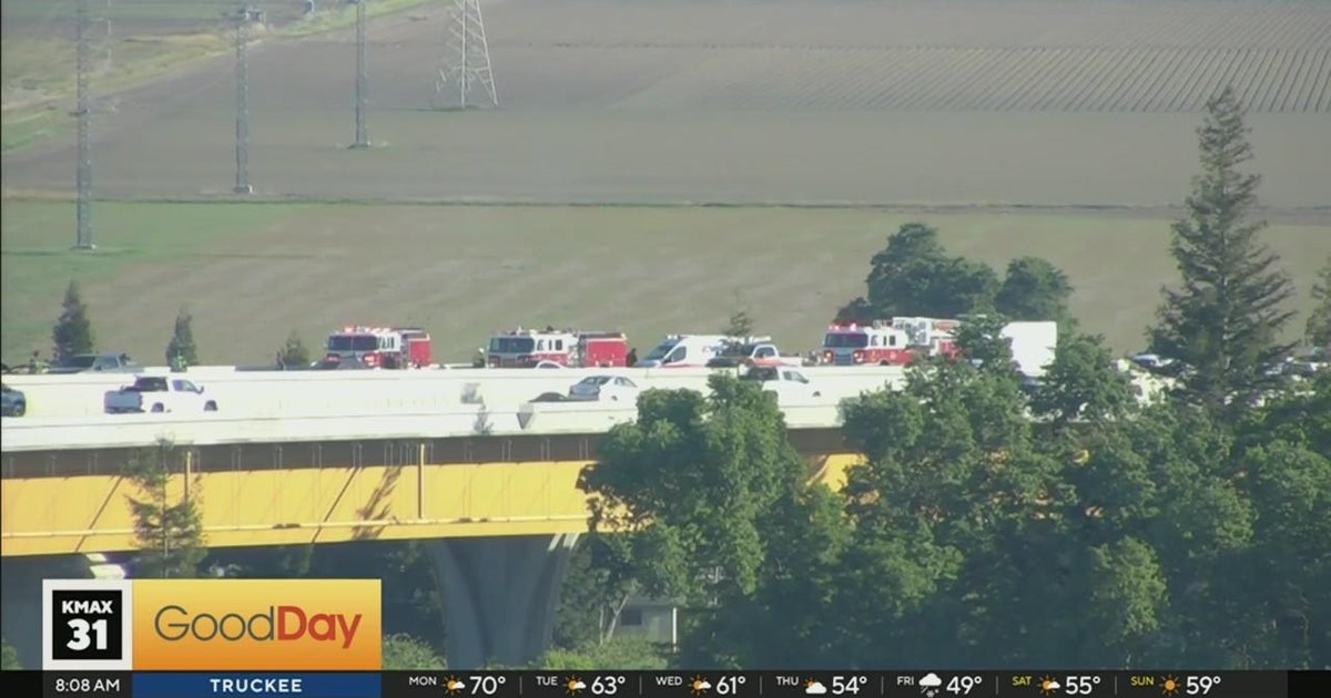 Vehicle catches fire on I-80 bridge into West Sacramento