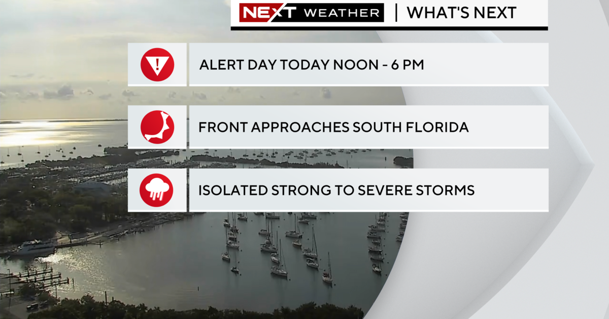 Potential for isolated strong to severe storms in the afternoon