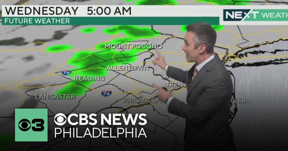 NEXT Weather: Timing Wednesday's showers - CBS Philadelphia