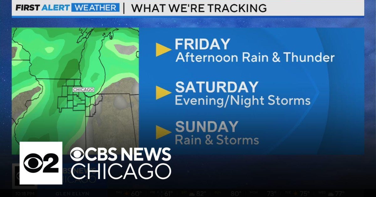 Afternoon rain and thunder in Chicago on Friday - CBS Chicago