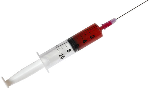 Syringe with needle. 