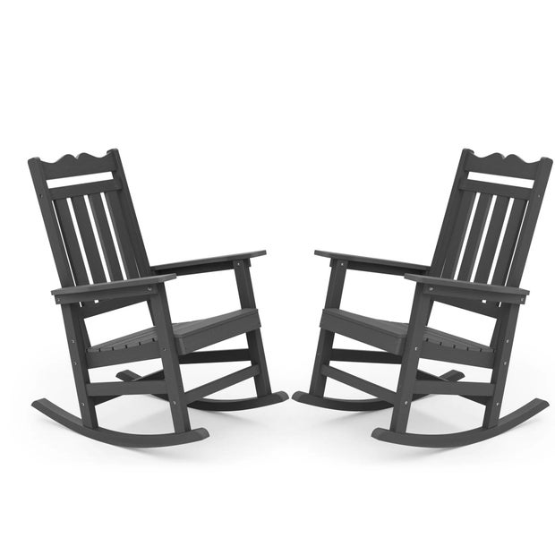 Rosecliff Heights Anick plastic rocking Adirondack chair