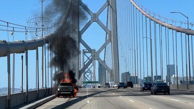 Bay Bridge car fire 
