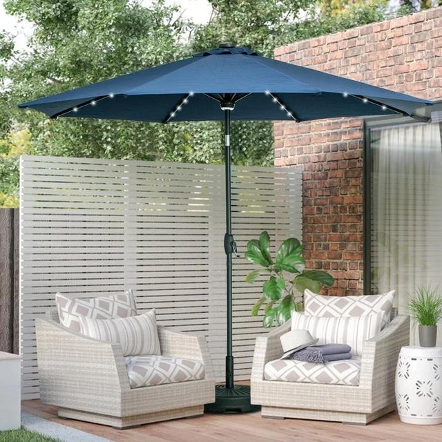 Arlmont & Co. Jeanine 10' octagonal lighted market umbrella 