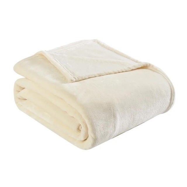 Eddie Bauer Solid Ultra Soft Plush Reversible blanket 