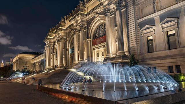 Metropolitan Museum Of Art (Met) At Twilight; New York City, New York, United States Of America 