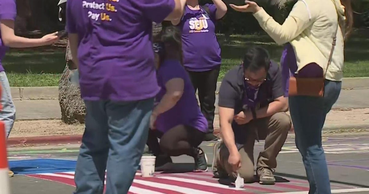 Labor groups unite at California Capitol in unpermitted protest on May Day