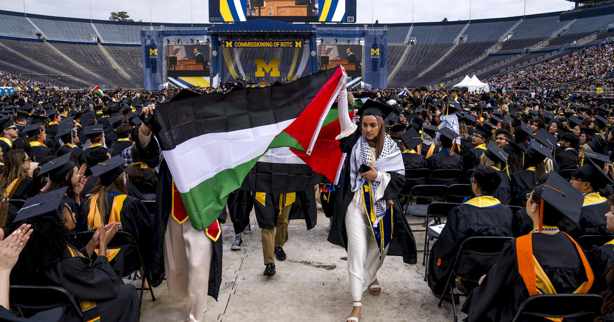 Professional-Palestinian protesters briefly interrupt College of Michigan commencement ceremony