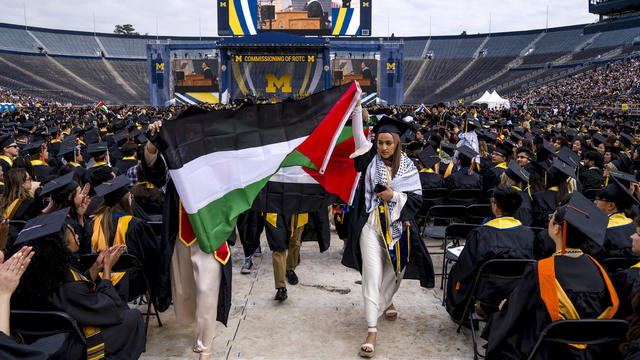 Commencement Ceremony Held At University Of Michigan Amid Ongoing Pro Palestinian Protests On Campus 