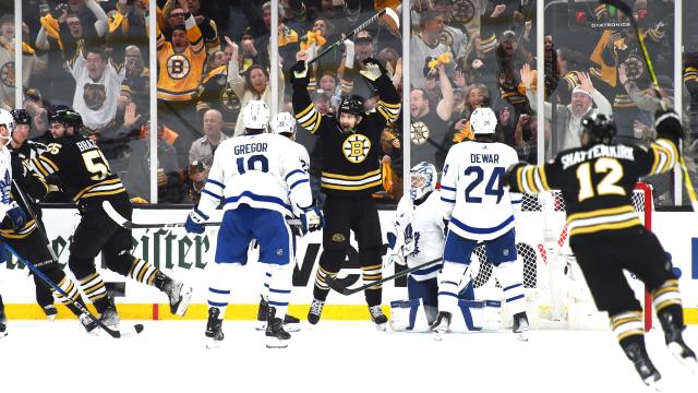 Bruins celebrate in Game 7 vs. Maple Leafs 