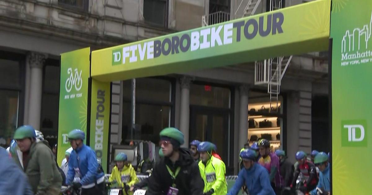 Image for article Five Boro Bike Tour takes over NYC. Heres why over 32,000 cyclists from around the world rode 40 miles.  CBS New York
