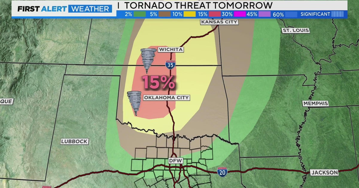 Chance of heavy storms Monday in North Texas - CBS Texas
