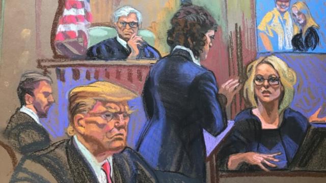 Stormy Daniels testifies at former President Donald Trump's criminal trial in New York on May 7, 2024. 