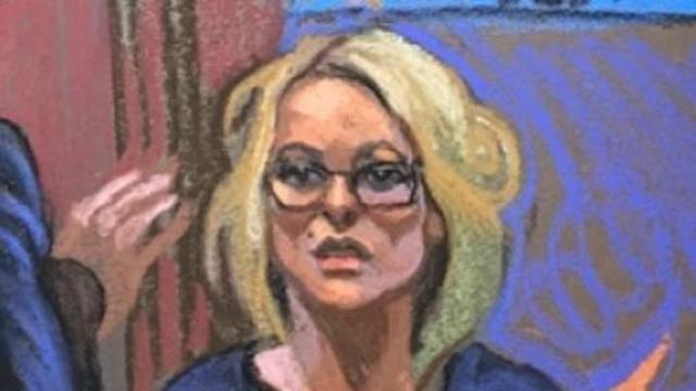 Stormy Daniels testifies at former President Donald Trump's criminal trial in New York on Tuesday, May 7, 2024. 
