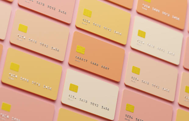 Credit card debt concept 