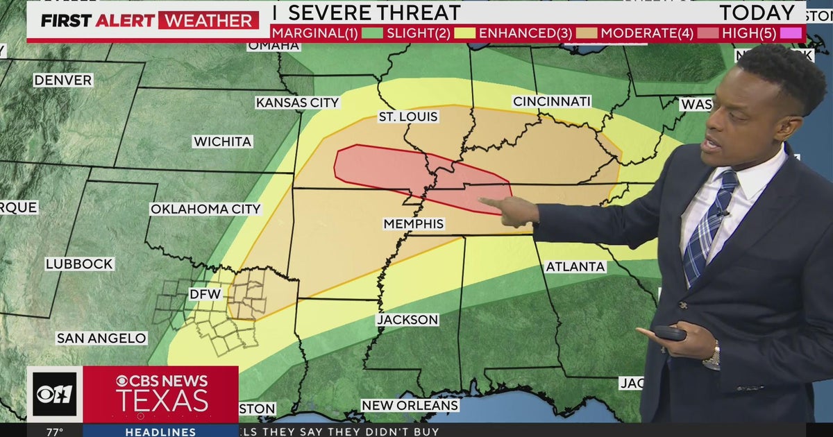 Strong to severe storms possible Wednesday in North Texas - CBS Texas