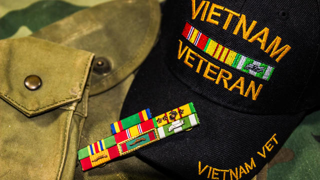 Vietnam Veterans Hat, Service Ribbons & Pouches 