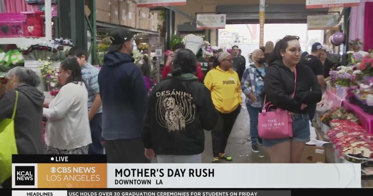 Mother's Day rush at downtown LA flower mall CBS Los Angeles