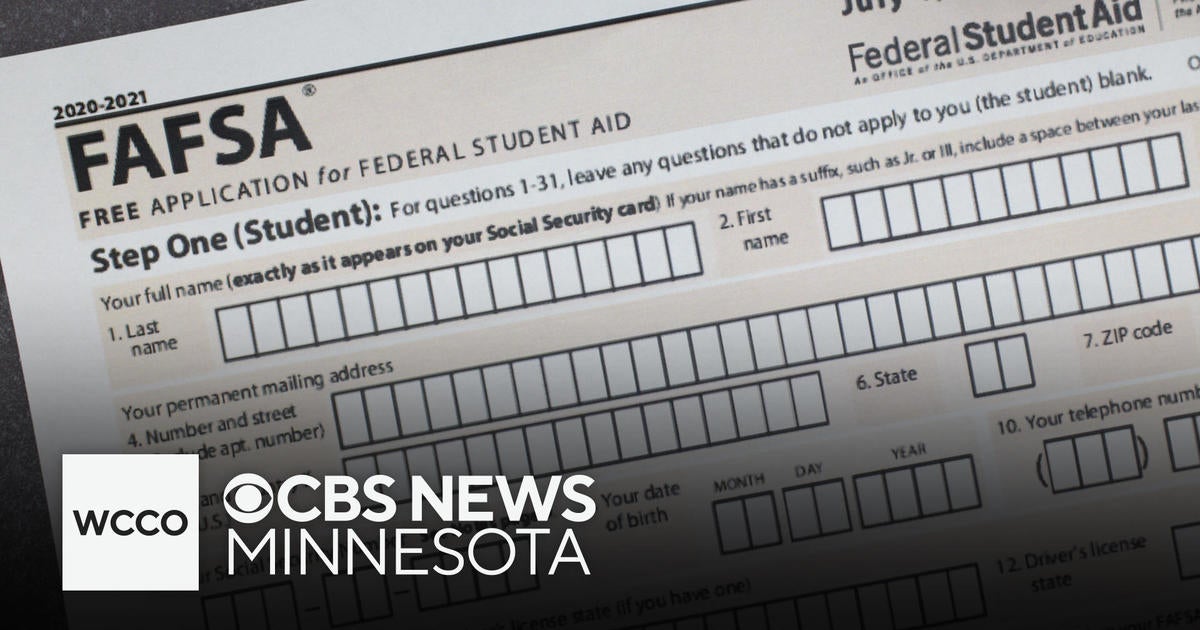 16% drop in Minnesota students completing FAFSA forms - CBS Minnesota