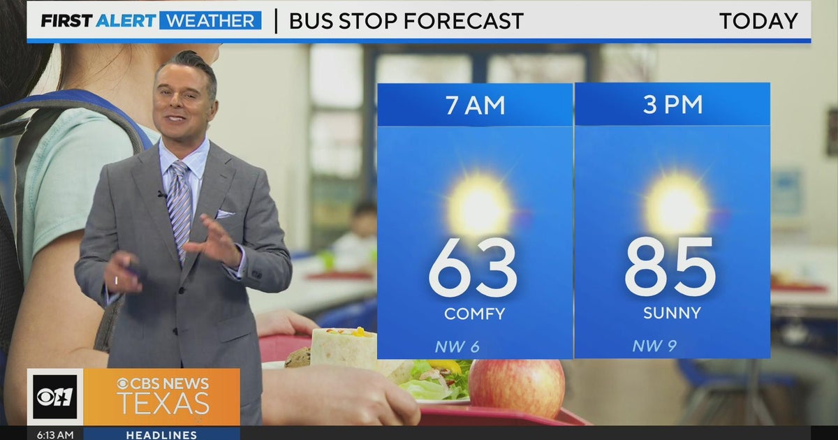 Warm, clear skies in store for Tuesday - CBS Texas
