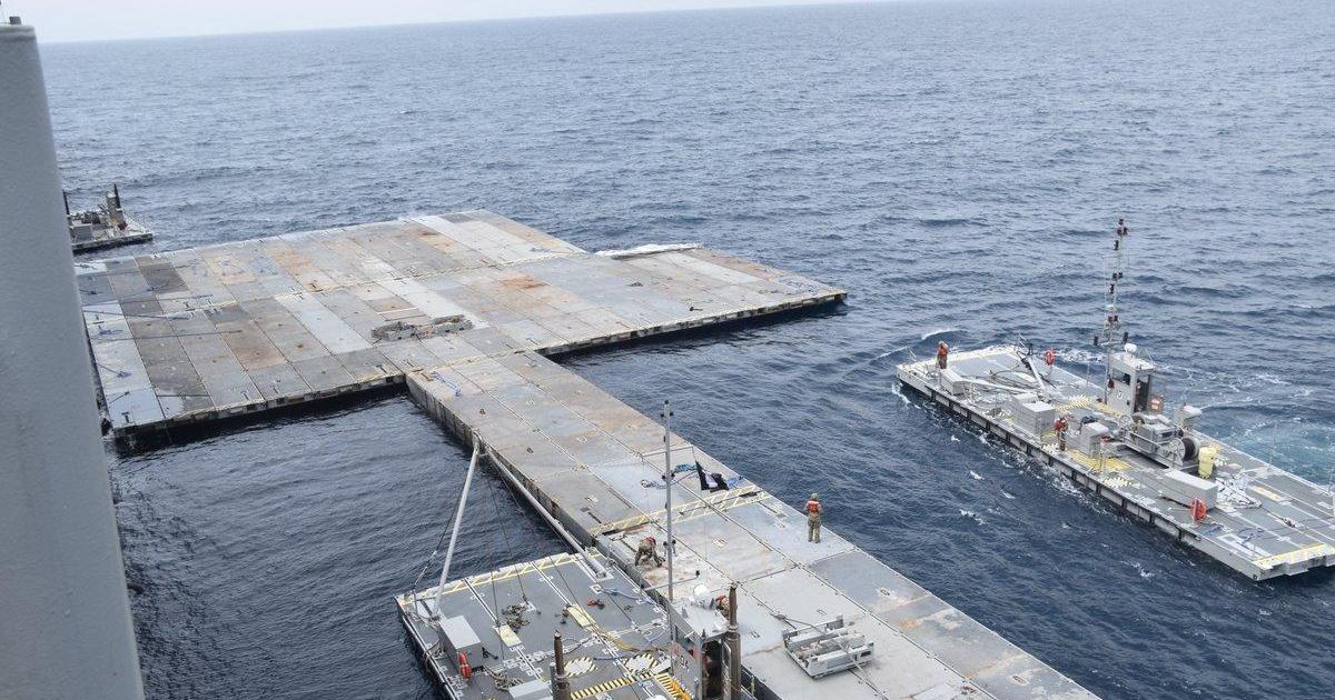 U.S. military begins moving pieces of offshore pier to provide aid to Gaza