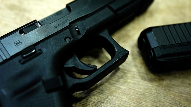 closeup of a handgun 
