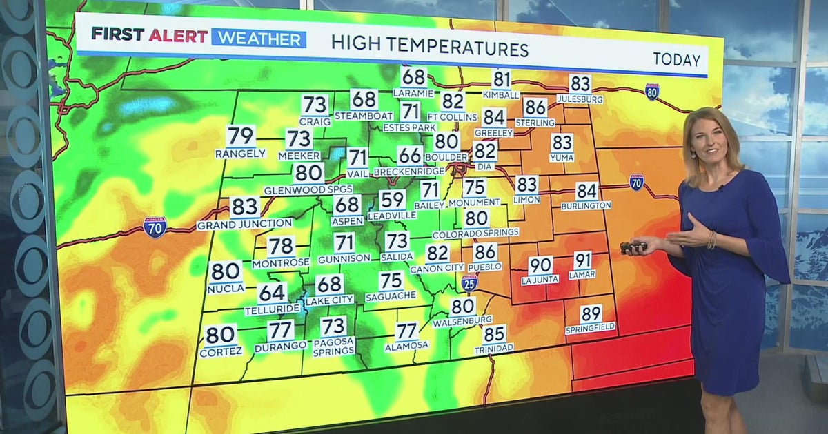 Warm with a Few Thunderstorms Sunday - CBS Colorado