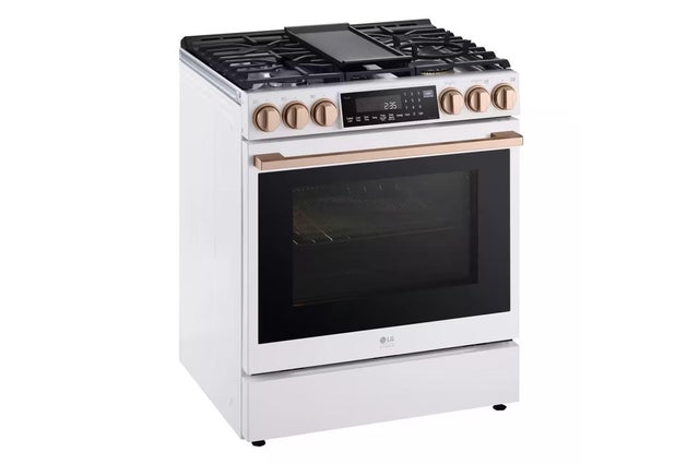 LG Studio InstaView Gas Slide-in Range with ProBake Convection and Air Fry 