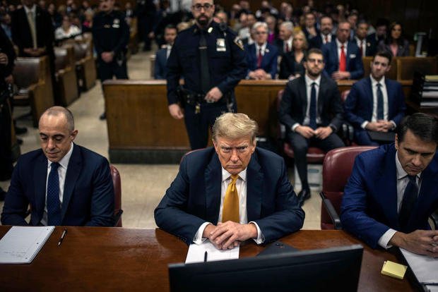 Former President Donald Trump appears in court on May 21, 2024, in New York City. 