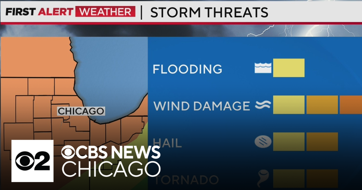 Strong to severe storms Tuesday night in Chicago - CBS Chicago