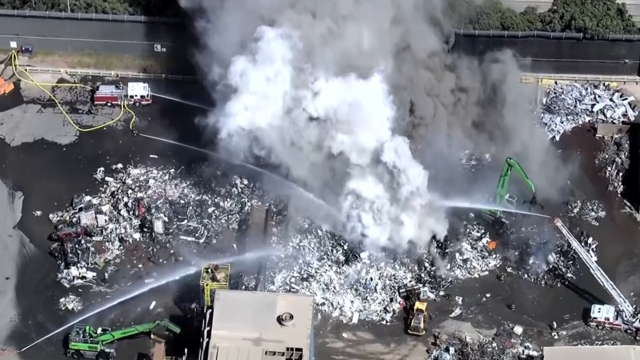 SIMS Metal Recycling Plant Fire 