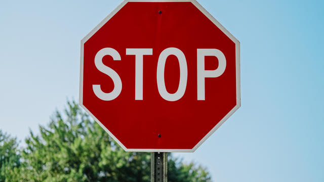 Stop Sign at Intersection 