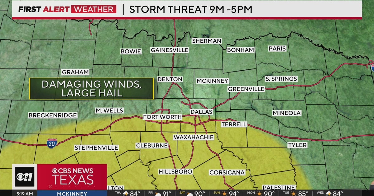 Severe storm chances return to North Texas Thursday afternoon, evening ...