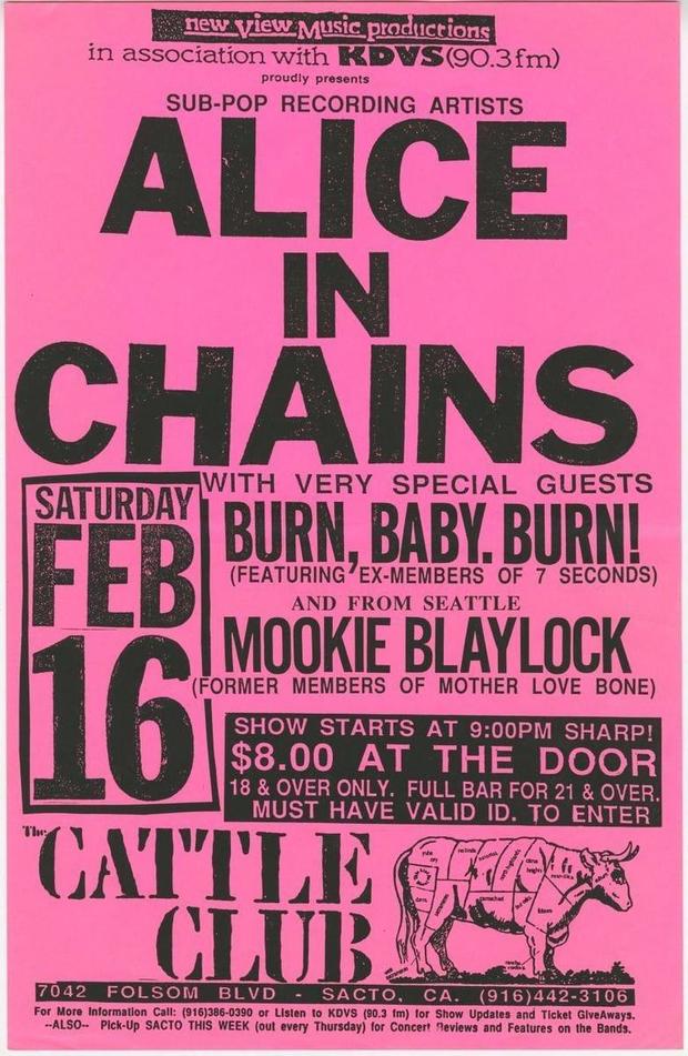 Cattle Club flyer for Mookie Blaylock show 