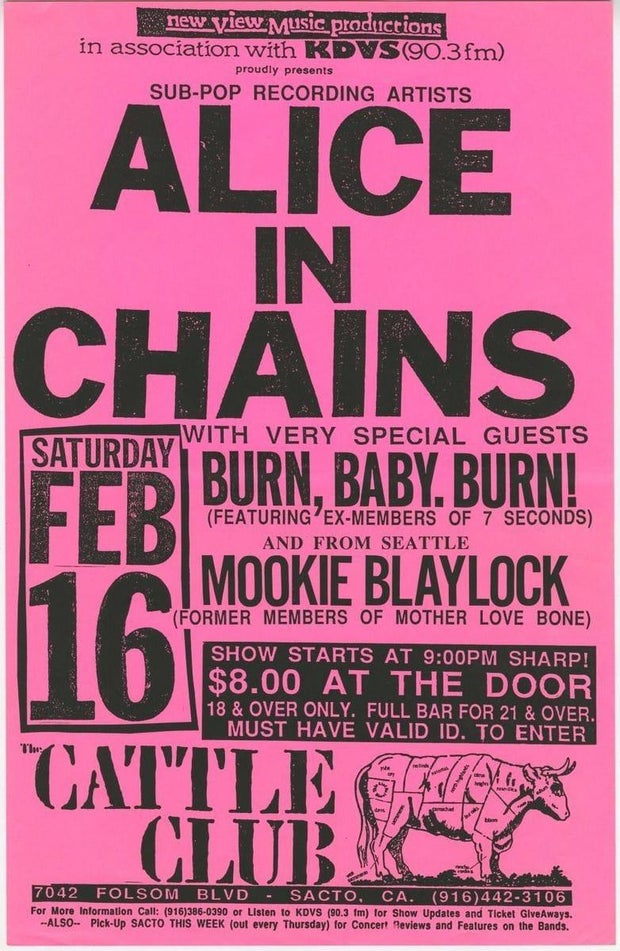 Cattle Club flyer for Mookie Blaylock show