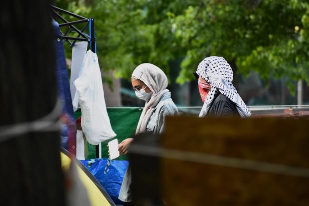 Pro-Palestinian protesters set up encampment at Wayne State University 