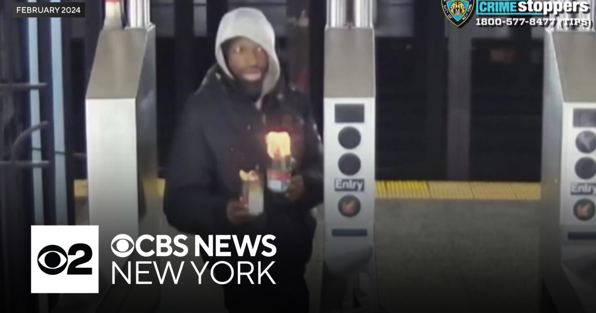 Suspect in custody after man set on fire at subway station - CBS New York