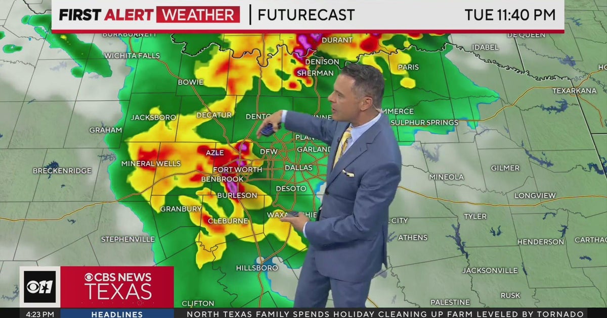 Another round of rain, storms for North Texas Tuesday night - CBS Texas