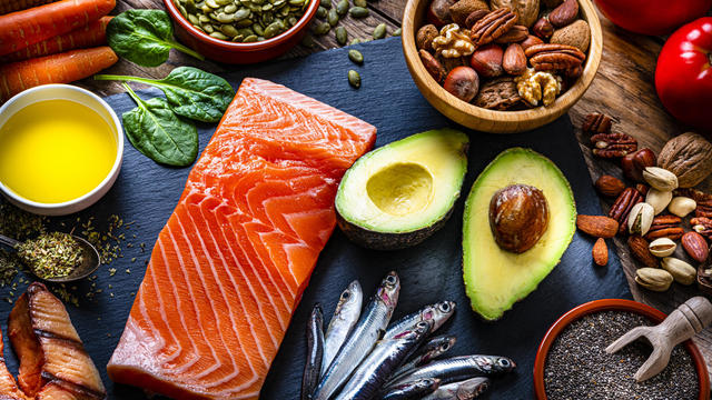 Food with high content of Omega-3 fats 