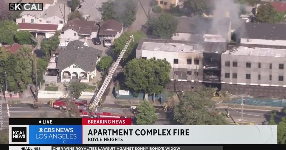 Greater Alarm Fire Engulfs Boyle Heights Apartment Complex
