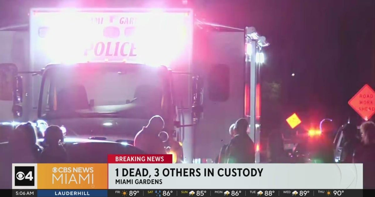 1 dead, 3 in custody after Miami Gardens shooting - CBS Miami