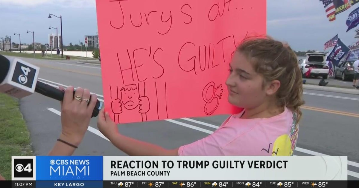 Reaction near Mar-a-Lago on Trump verdict