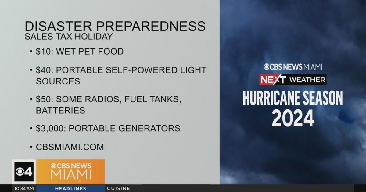 Florida's hurricane sales tax holiday begins CBS Miami